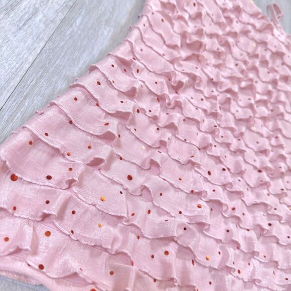 Pink Layered Ruffle Camisole Top XS - Picture 2 of 4
